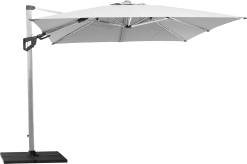 CANE-LINE HYDE HÆNGEPARASOL MED TILT 3X3M ANODISERET ALU STEL HVID DUG FOD EXCL. BALLAST