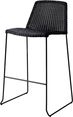 CANE-LINE BREEZE BARSTOL SORT FLET SÆDEHØJDE 75CM