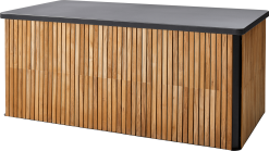 CANE-LINE COMBINE HYNDEBOKS STOR TEAK MED LAVAGRÅ ALUMINIUM 180X90X77CM -Haveindretning Butik 2165256 9131339 CANE LINE COMBINE HYNDEBOKS 1