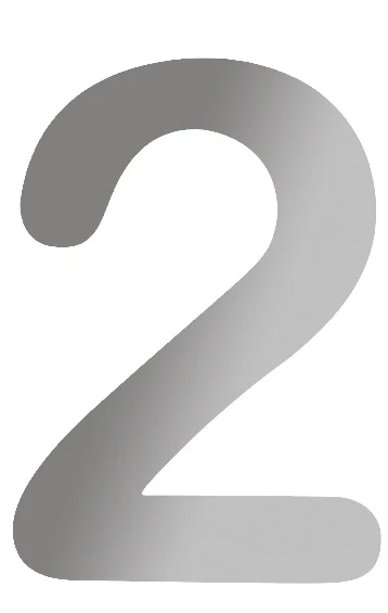 JASA HUSNUMMER "2" HØJDE 140MM RUSTFRI 3 JASA HUSNUMMER "2" HØJDE 140MM RUSTFRI