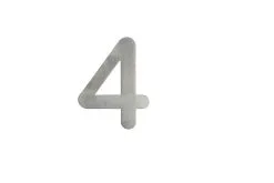 JASA HUSNUMMER "4" HØJDE 140MM RUSTFRI