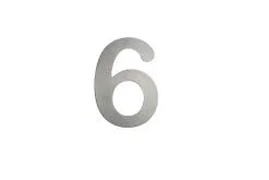 JASA HUSNUMMER "6" HØJDE 140MM RUSTFRI