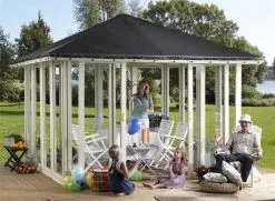 PLUS PAVILLON M/SKYDEDØR USAMLET. HUSK EFTERBEHANDLING (PAVILLION4) -Haveindretning Butik 55787 1460793 PLUS2520PAVILLON2520MSKYDED25C32598R