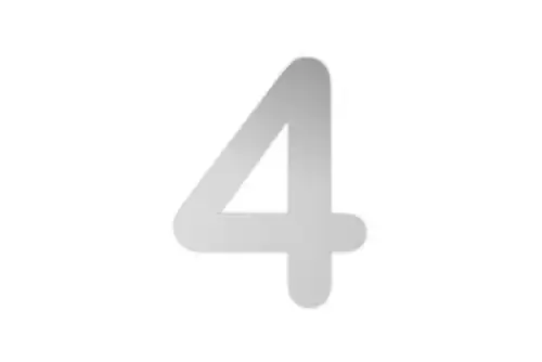 JASA HUSNUMMER "4" HØJDE 140MM RUSTFRI 5 JASA HUSNUMMER "4" HØJDE 140MM RUSTFRI - Billede 3