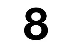 JASA HUSNUMMER 8 SELVKLÆBENDE SORT 70MM