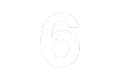 JASA HUSNUMMER 6 SELVKLÆBENDE HVID 70MM