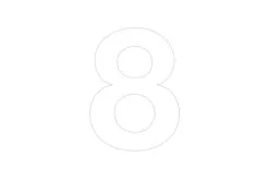 JASA HUSNUMMER 8 SELVKLÆBENDE HVID 70MM