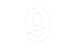 JASA HUSNUMMER 9 SELVKLÆBENDE HVID 70MM