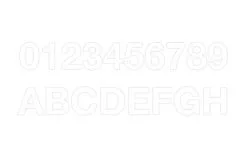 JASA TAL OG BOGSTAVER SELVKLÆBENDE 26 OG 52 MM HVID 60 TAL OG 96 BOGSTAVER PÅ ARK -Haveindretning Butik 79817 1672747 Tal2520og2520bogstaver2520hvide2520selvkl252B25C225AAbende