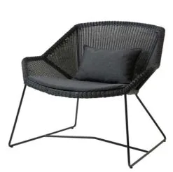 CANE-LINE BREEZE HYNDESÆT TIL LOUNGESTOL SÆDE OG RYGHYNDE SORT SUNBRELLA -Haveindretning Butik 84967 9125736 CANE LINE2520BREEZE2520HYNDES25C32586T2520TIL