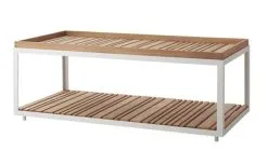 CANE-LINE LEVEL UNDERSTEL TIL SOFABORD REKTANGULÆR 122X62X42CM HVID ALU -Haveindretning Butik 85585 9125669 CANE LINE2520LEVEL2520UNDERSTEL2520TIL