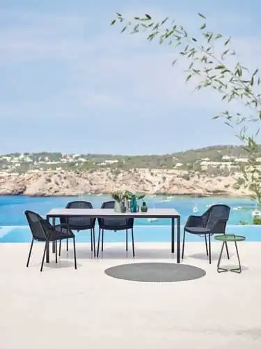 CANE-LINE PURE BORDUNDERSTEL LAVAGRÅ ALU 200X100CM 6 CANE-LINE PURE BORDUNDERSTEL LAVAGRÅ ALU 200X100CM - Billede 4